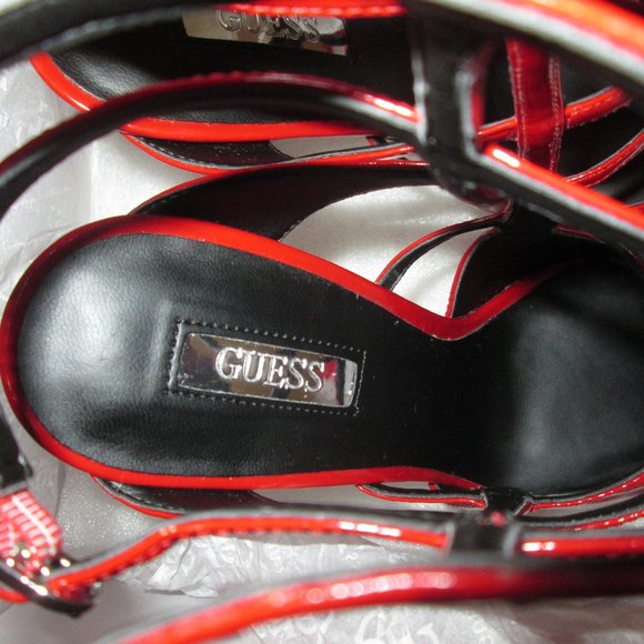 ๐๐ GUESS MACYโS RED PATENT STILLETTO SIZE 7M ๐๐ - Picture 9 of 15